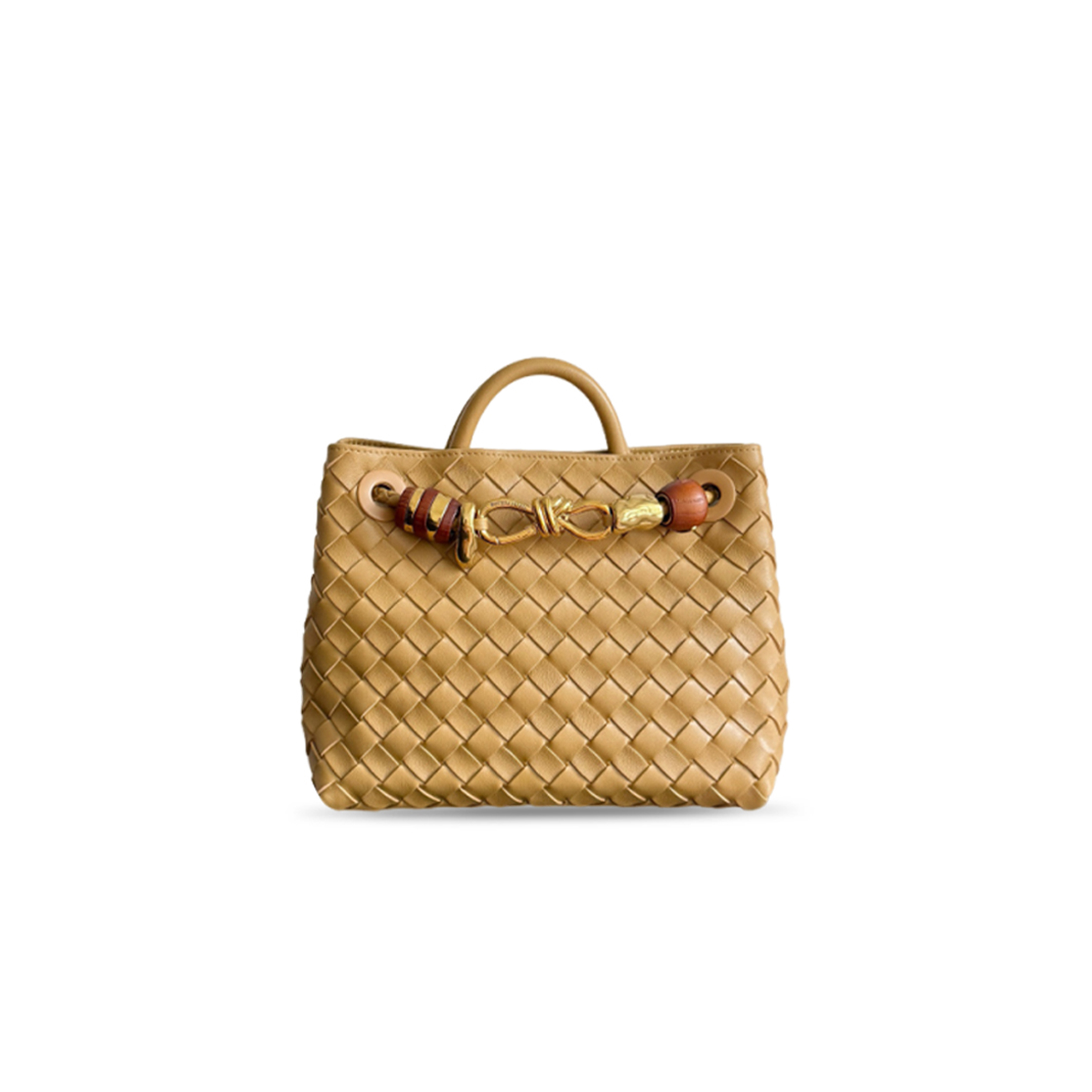BOTTEGA VENETA SMALL ANDIAMO NUT COLOR BAG 743568 (25*22*10.5cm)